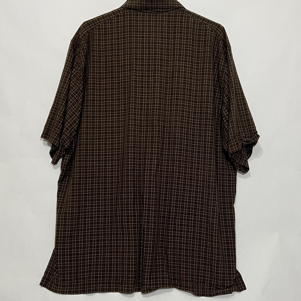 VTG Marc Baxis Los Angeles‎ Micro Plaid Button Short Sleeve Shirt Men Size XL - Picture 6 of 8